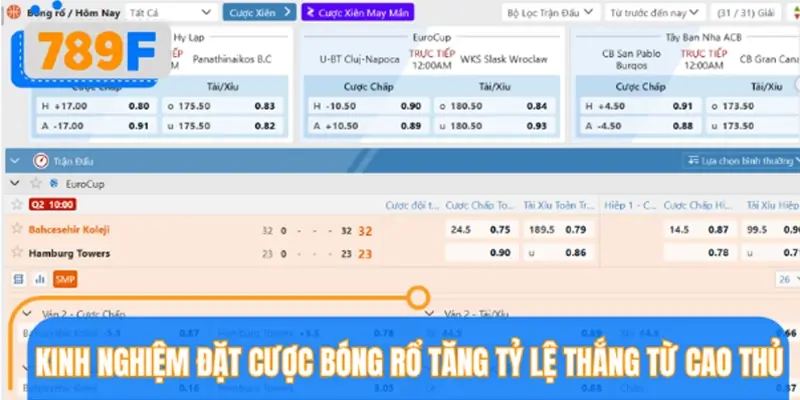 Kinh nghiệm đặt cược bóng rổ tăng tỷ lệ thắng từ cao thủ