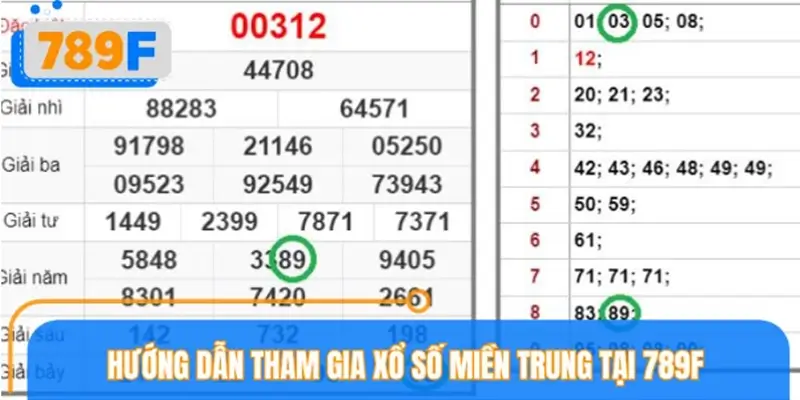 Hướng dẫn tham gia xổ số miền Trung tại 789F